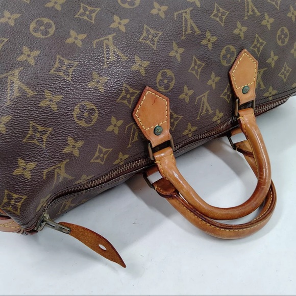 AUTH Louis Vuitton LV Handbag Tote Speedy 40 Brown Monogram - Picture 4 of 9
